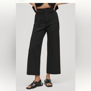 Anthropology by Maeve black knit Colette cropped pants. 30